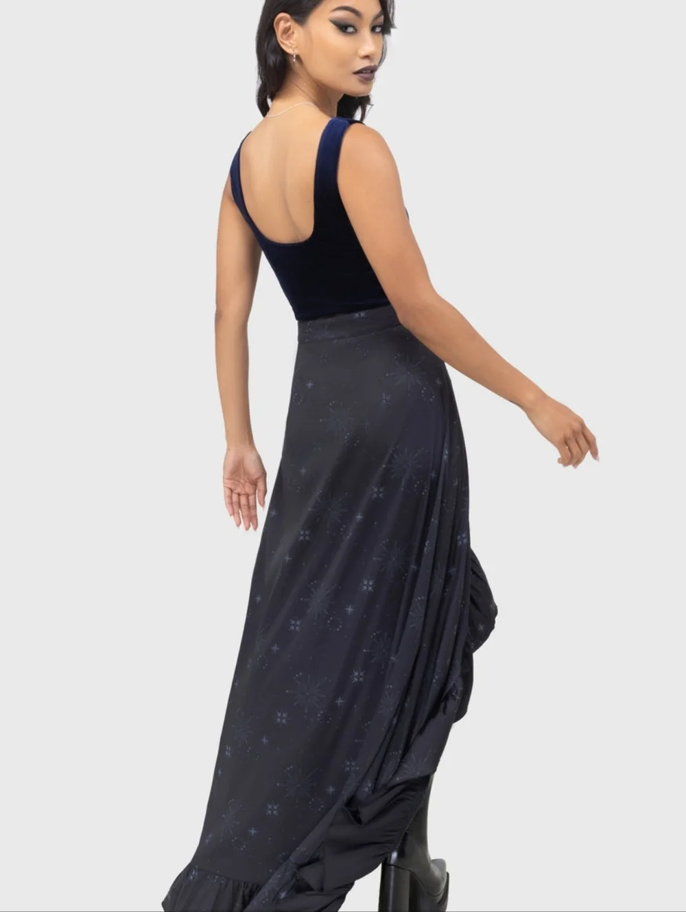KILLSTAR Starveil Skirt Large Astrolgical Print Maxi Skirt Whisimigoth Nwt - Picture 4 of 4
